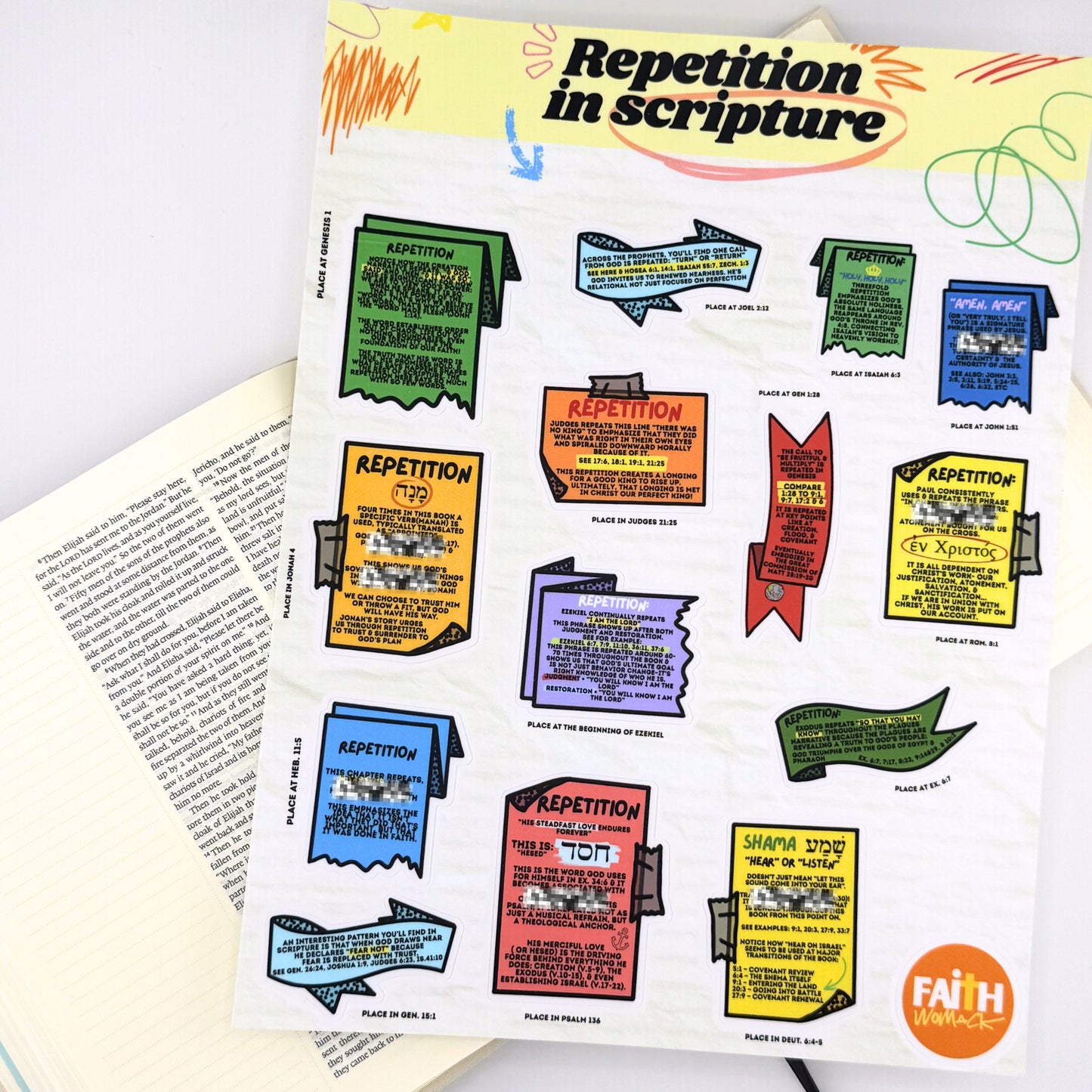 Repetition in the Bible Sticker Study
