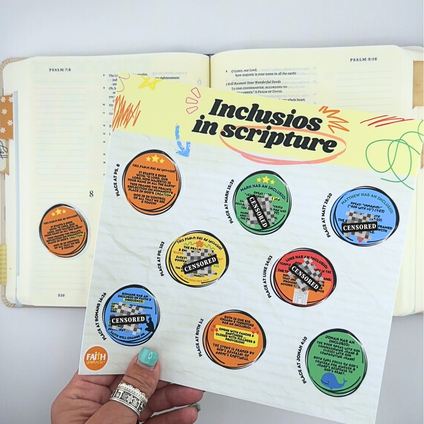 Inclusios in the Bible Sticker Study