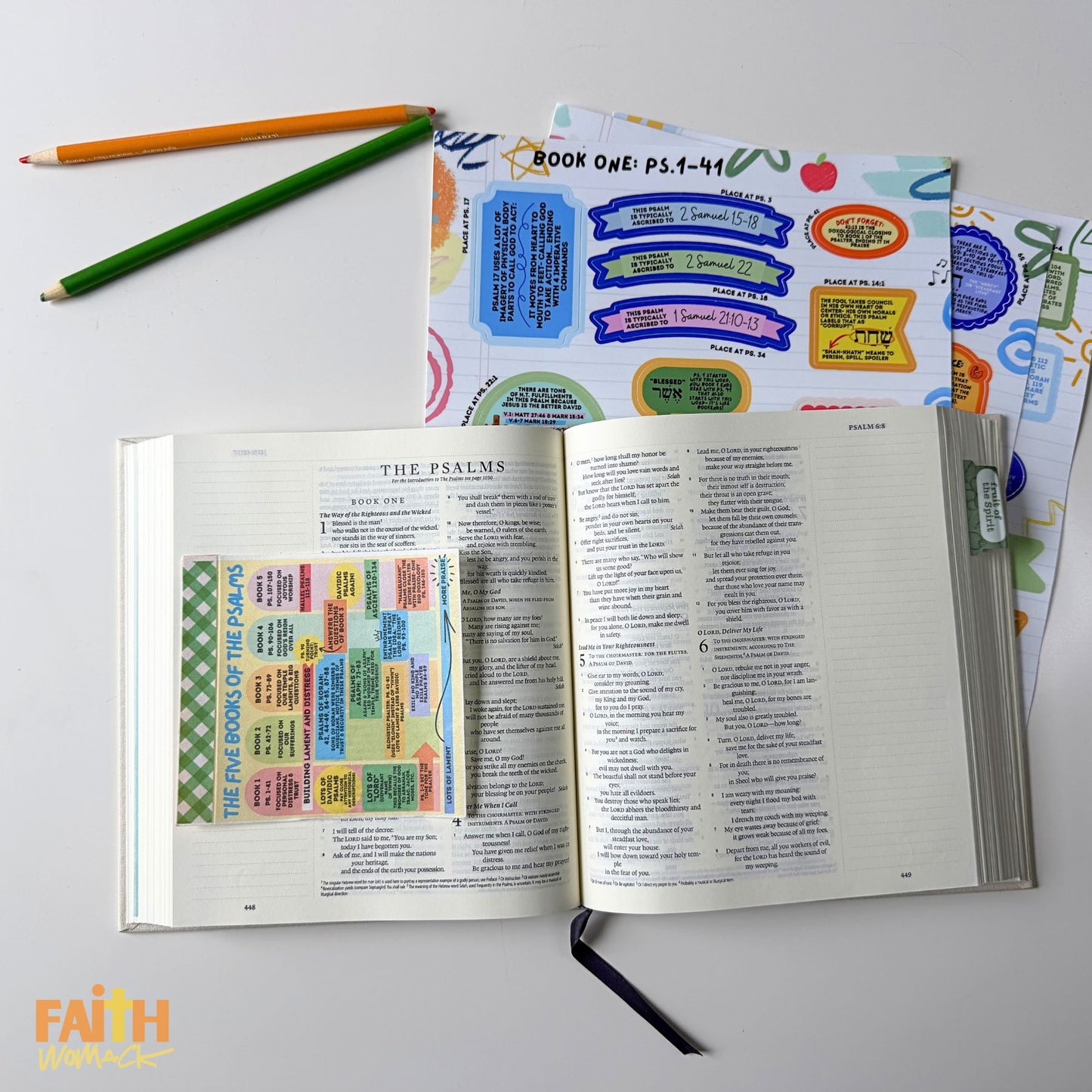 Psalms Bible Journaling Sticker Study