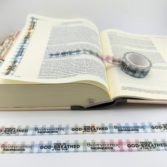 God-Breathed Bible Journaling Washi Tape: θεόπνευστος